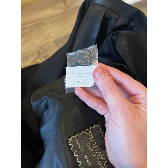 Fioravanti Couture Men’s Black 100% Cashmere Blazer Jacket Made in USA M - Picture 13 of 16